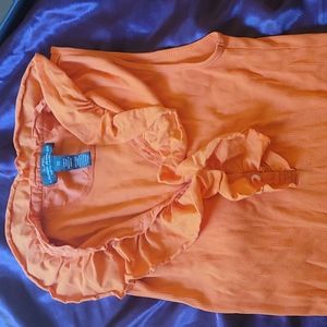 Sleeveless orange Ralph Lauren top